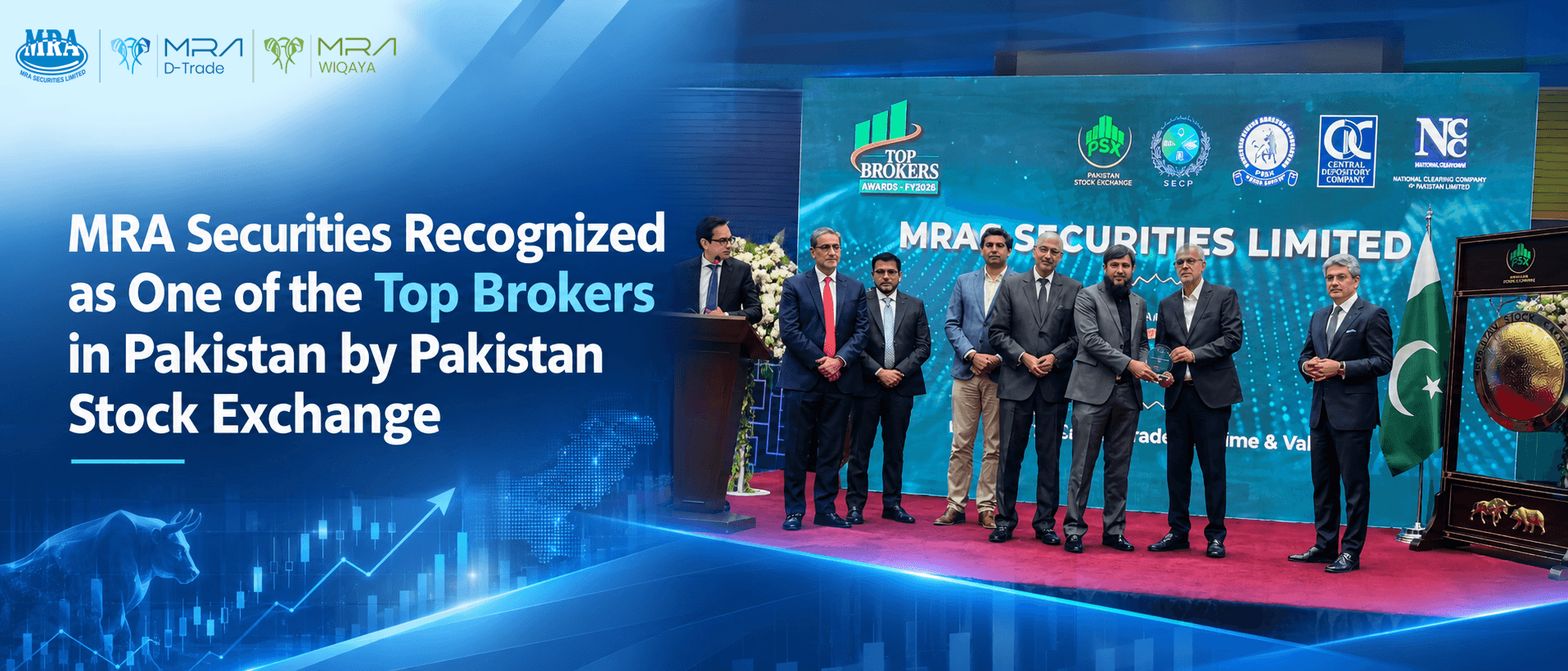 MRA Securities Limited Recognized Among Top Brokers in Pakistan by Pakistan Stock Exchange